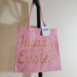 Easter Bag Studio Style Pink Happy Tote Reusable